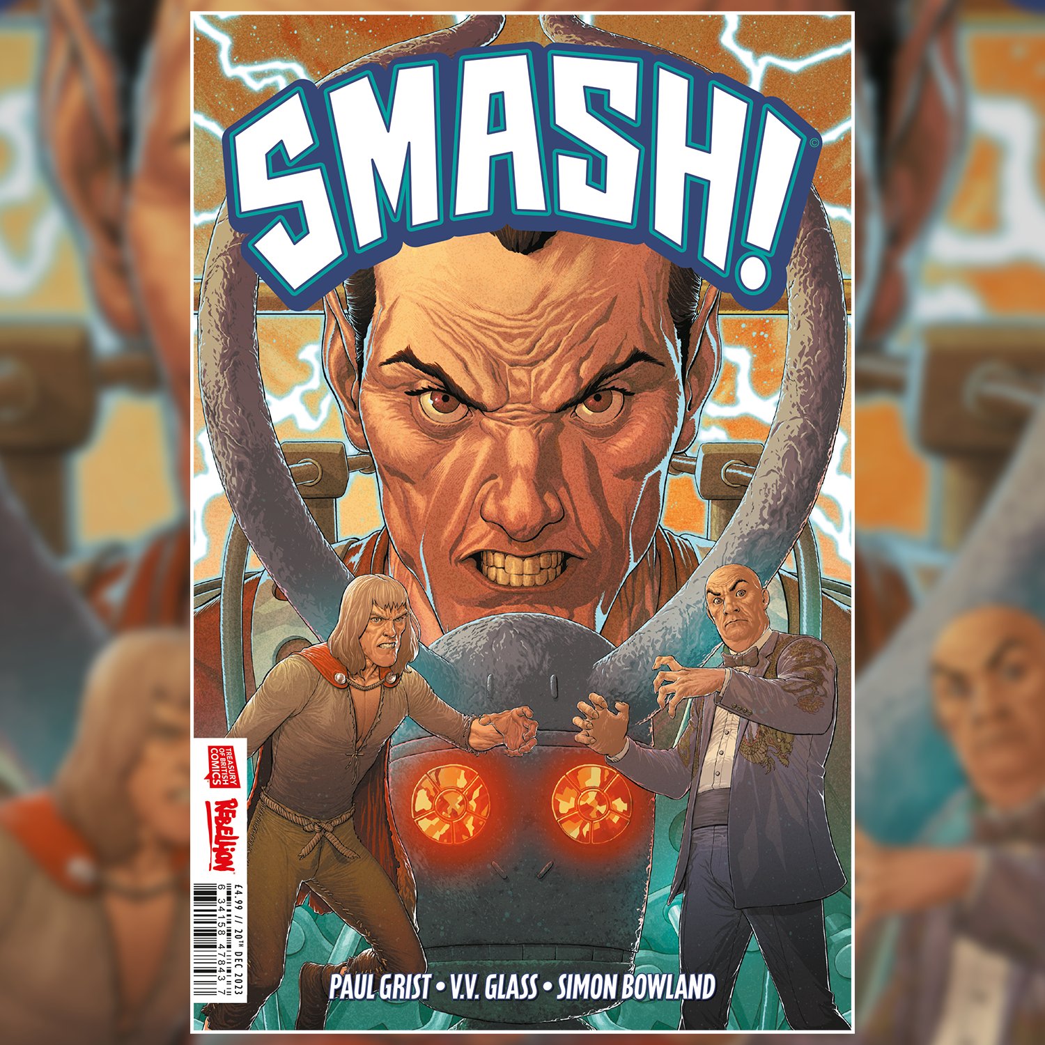 Out Now! The Spider takes on Cursitor Doom and Adam Eterno in the final issue of Smash!