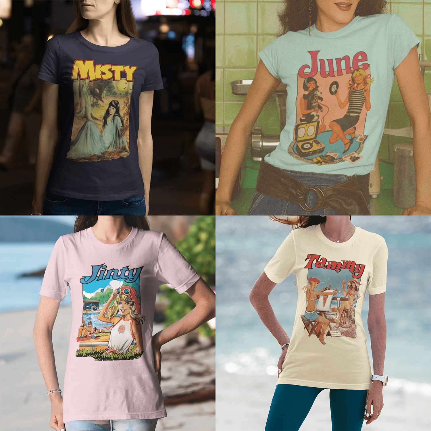 Get the new classic girls’ comics T-shirts